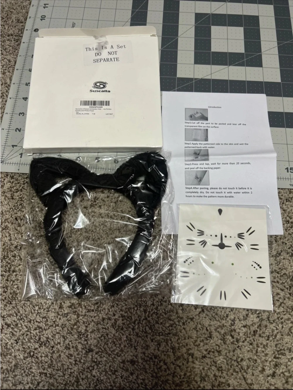 Black Cat Ear Headband - Women Accessories
